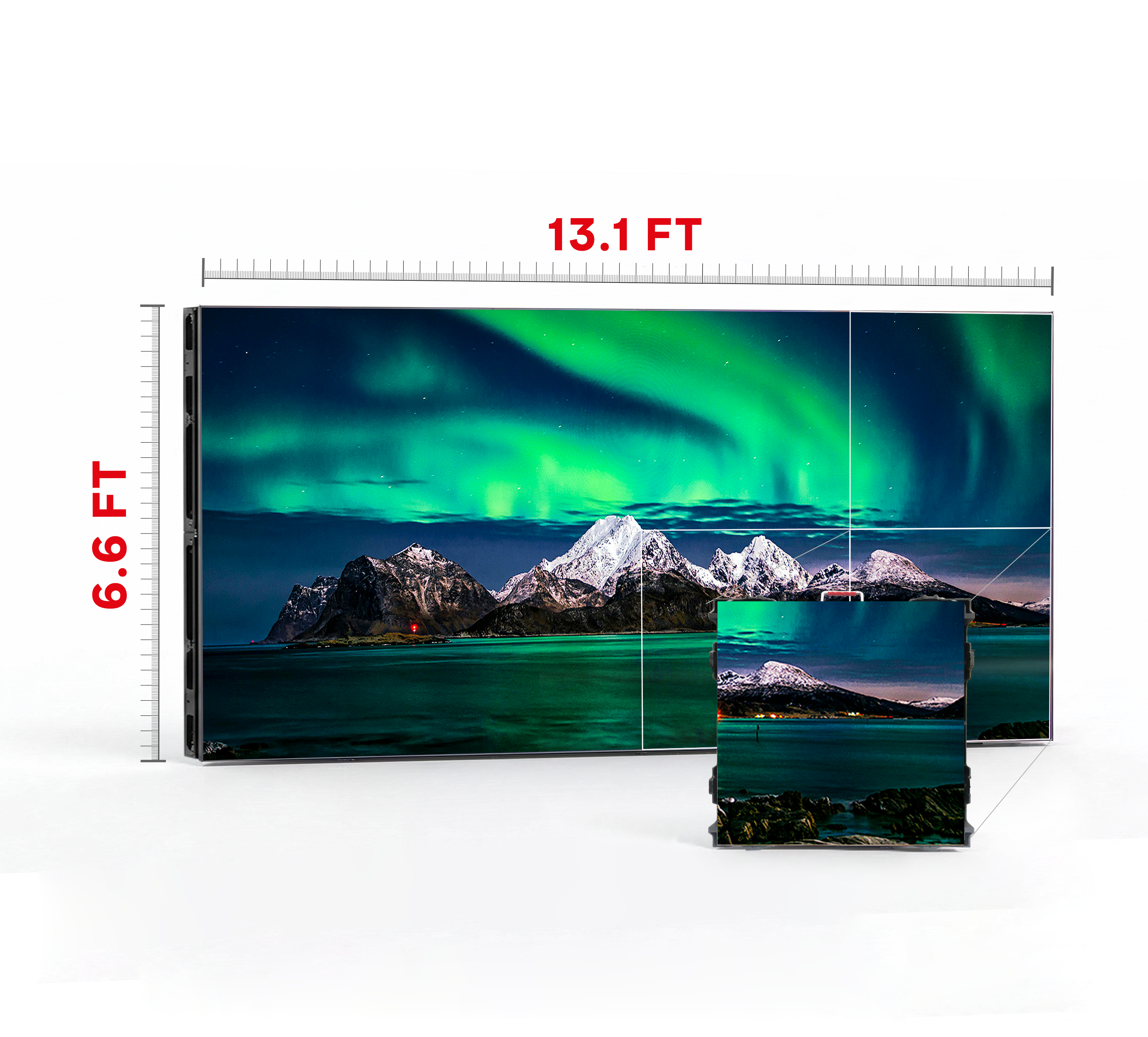 LED VIDEO WALL 13.1′ x 6.6′ P2.97 OUTDOOR FIXED AIRON 1000x1000