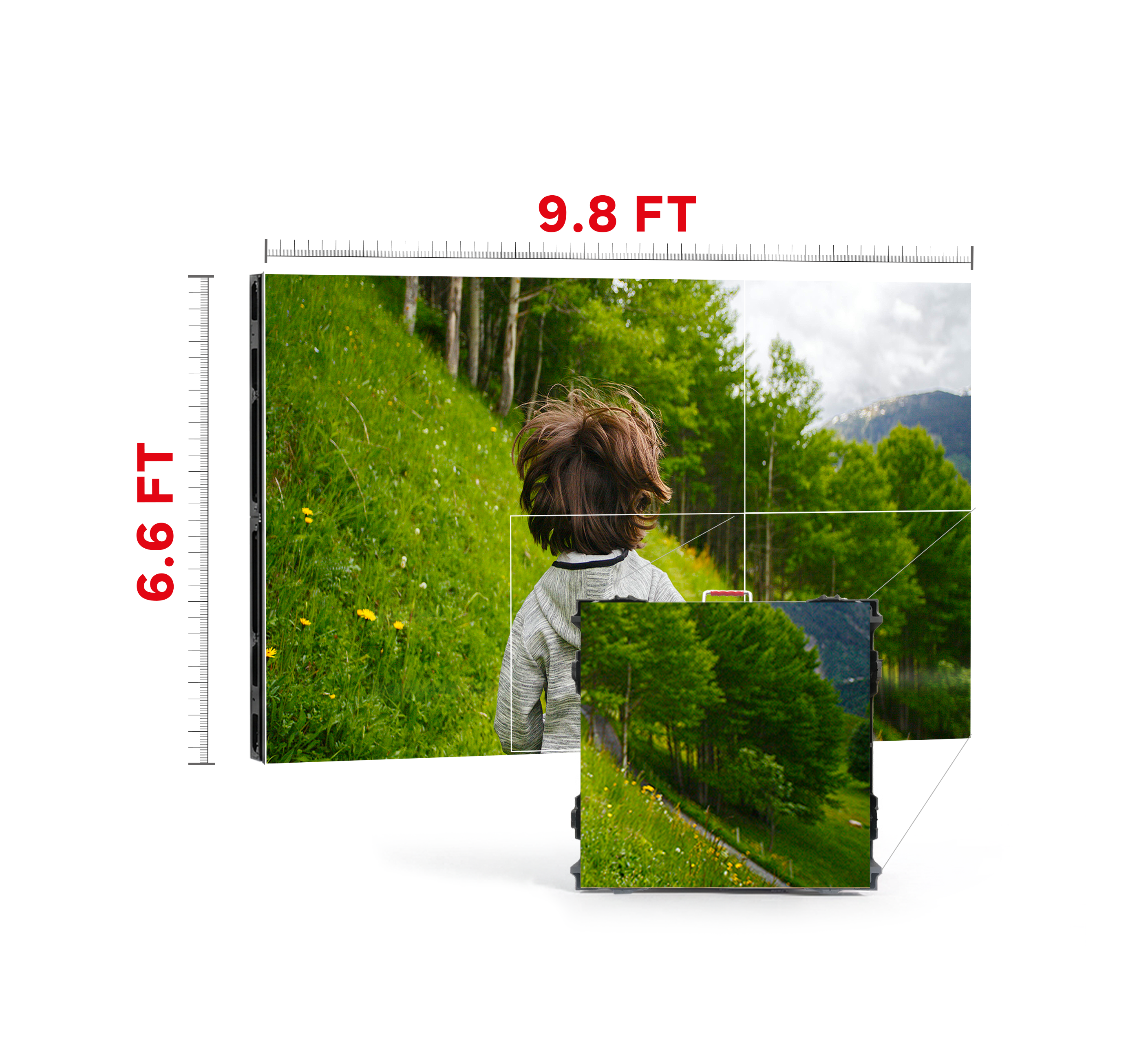 LED VIDEO WALL 9.8′ x 6.6′ P2.97 OUTDOOR FIXED AIRON 1000x1000