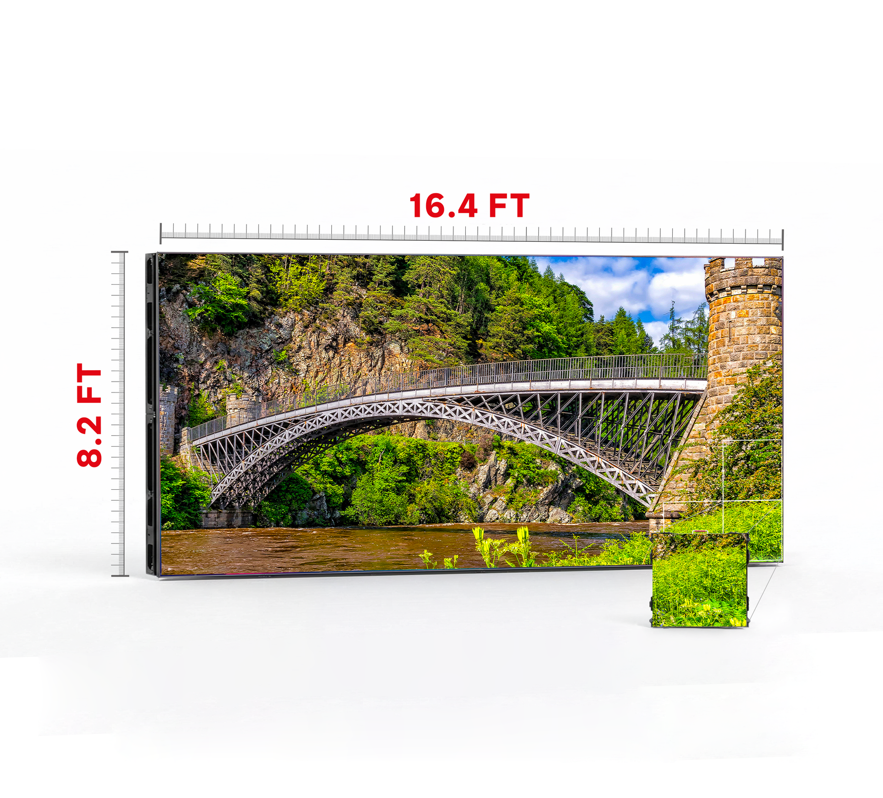 LED VIDEO WALL 16.4′ x 8.2′ P2.97 OUTDOOR 500x500