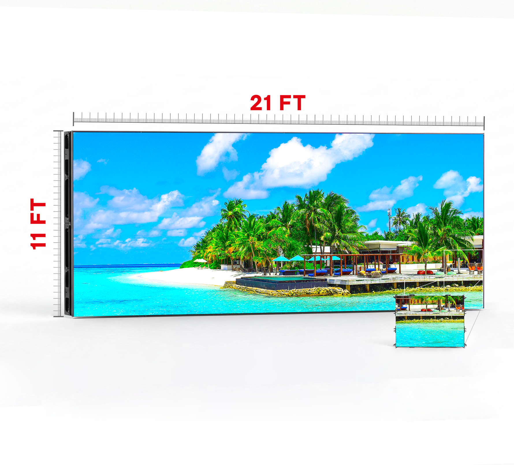 LED VIDEO WALL 21′ x 11′ P1.25 INDOOR 640x480