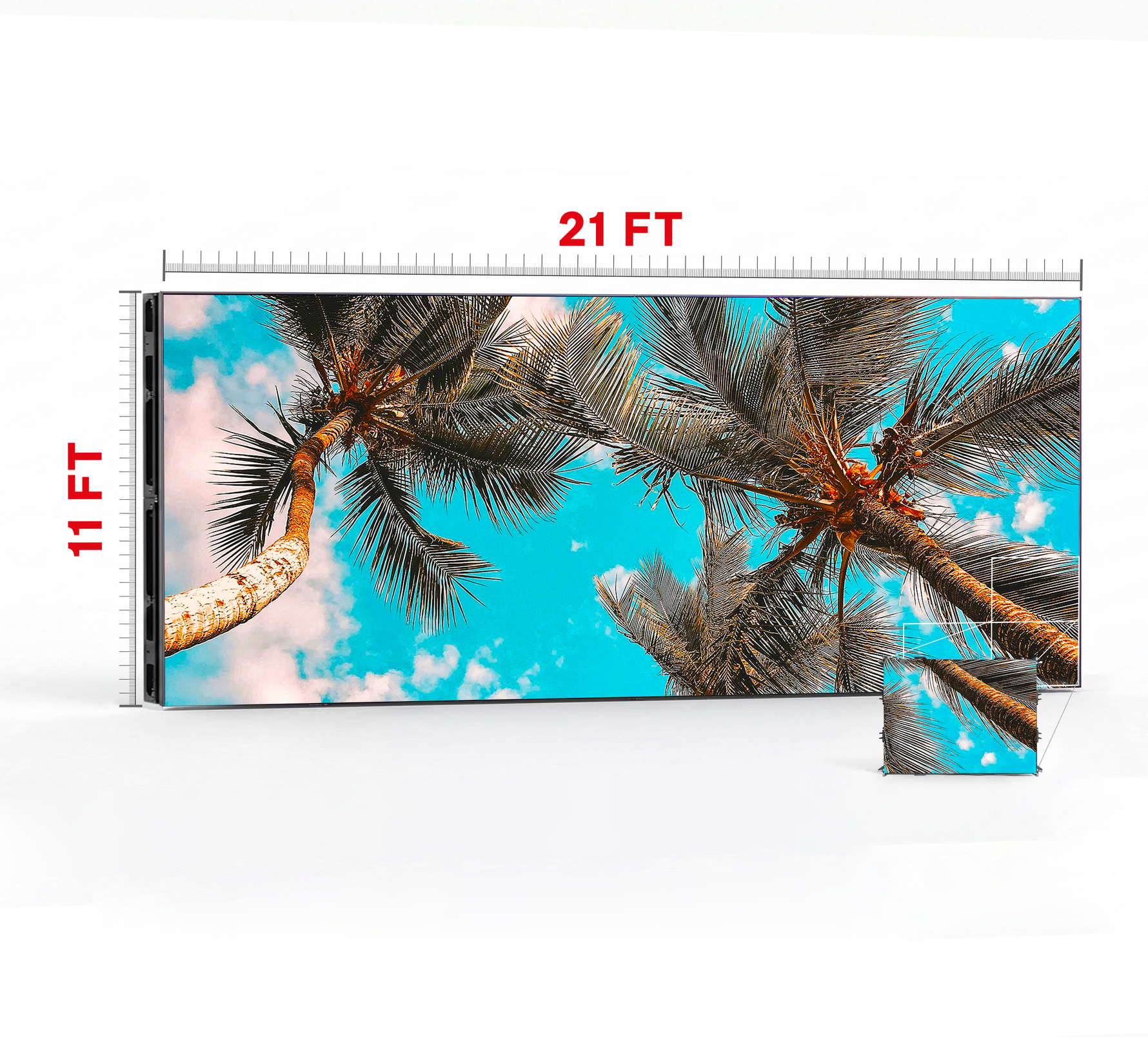 LED VIDEO WALL 21′ x 11′ P1.53 INDOOR 640x480