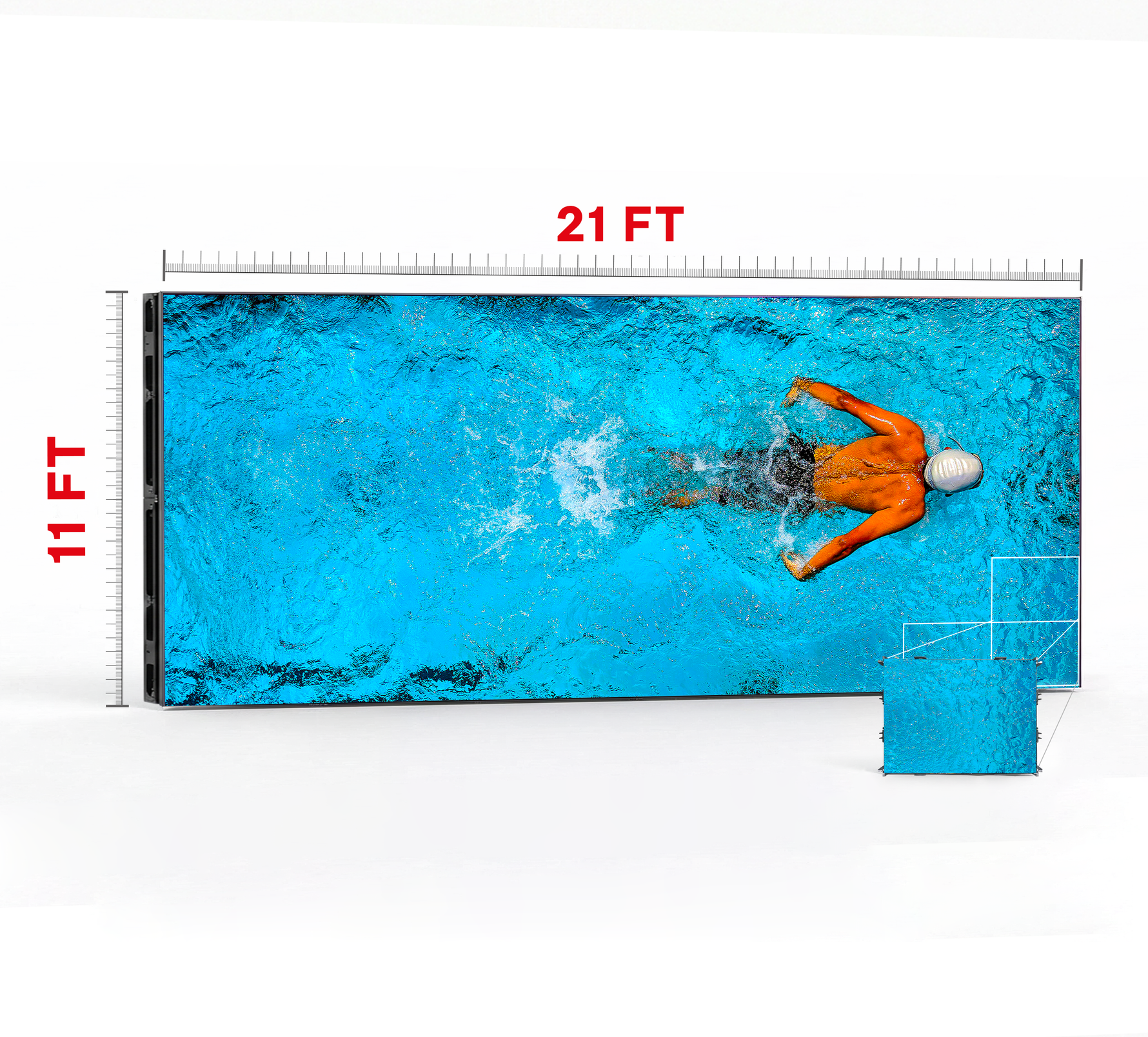 LED VIDEO WALL 21′ x 11′ P1.99 INDOOR 640x480