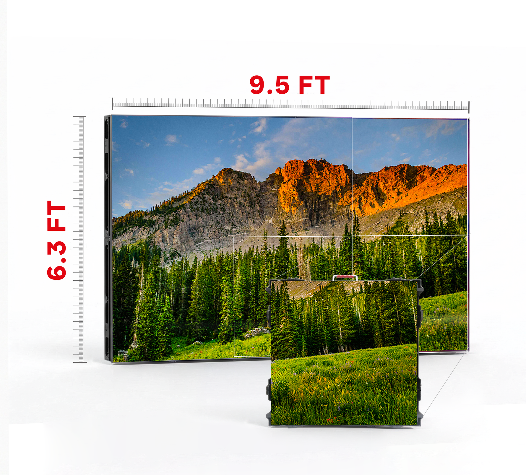 LED VIDEO WALL 9.5′ x 6.3′ P2.5 INDOOR 960x960