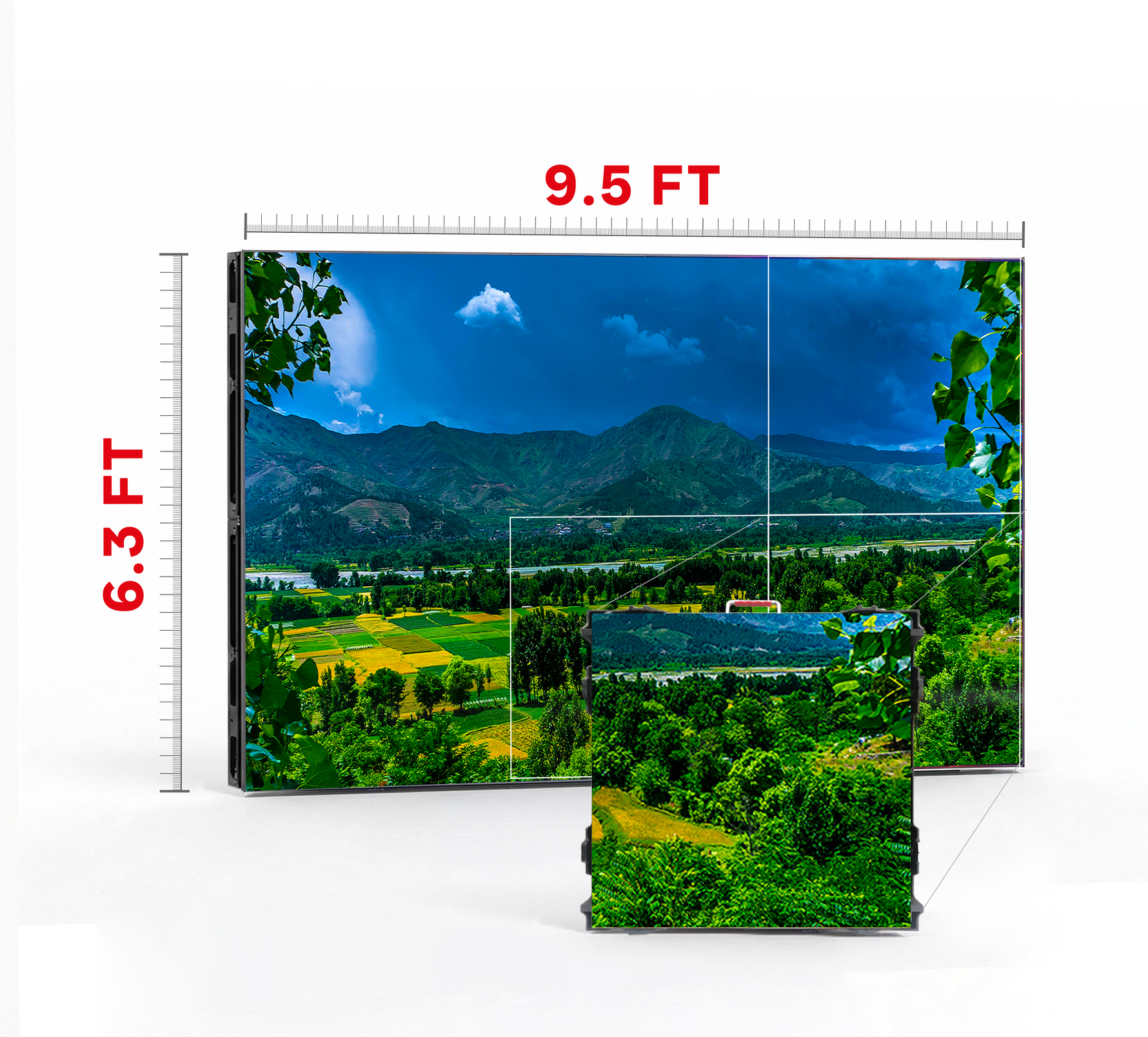 LED VIDEO WALL 9.5′ x 6.3′ P3.07 INDOOR 960x960