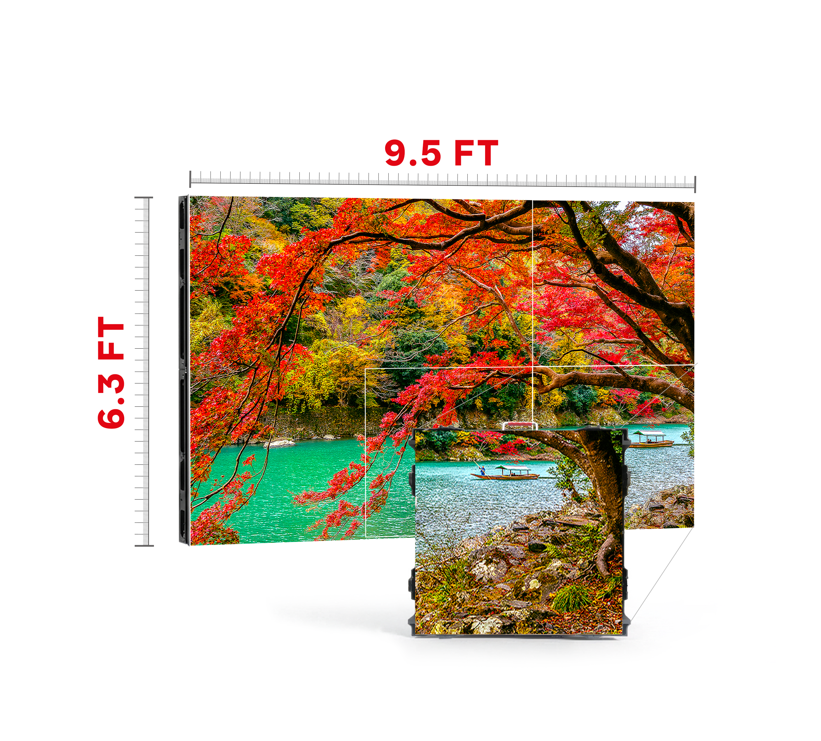 LED VIDEO WALL 9.5′ x 6.3′ P4 INDOOR 960x960