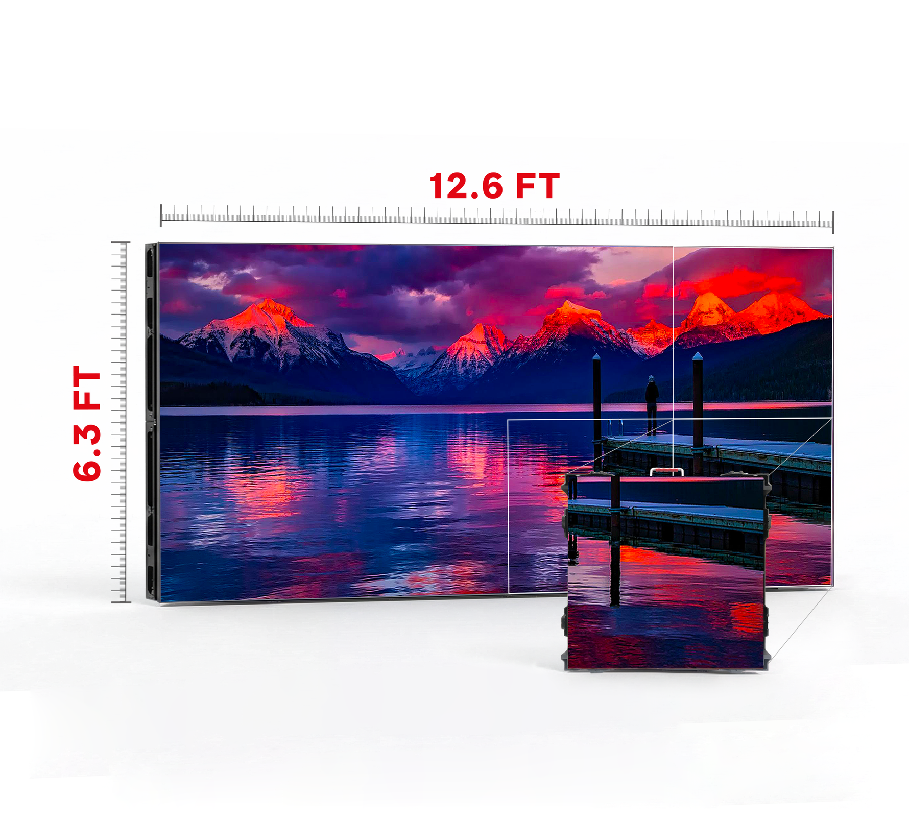 LED VIDEO WALL 12.6′ x 6.3′ P4 INDOOR 960x960