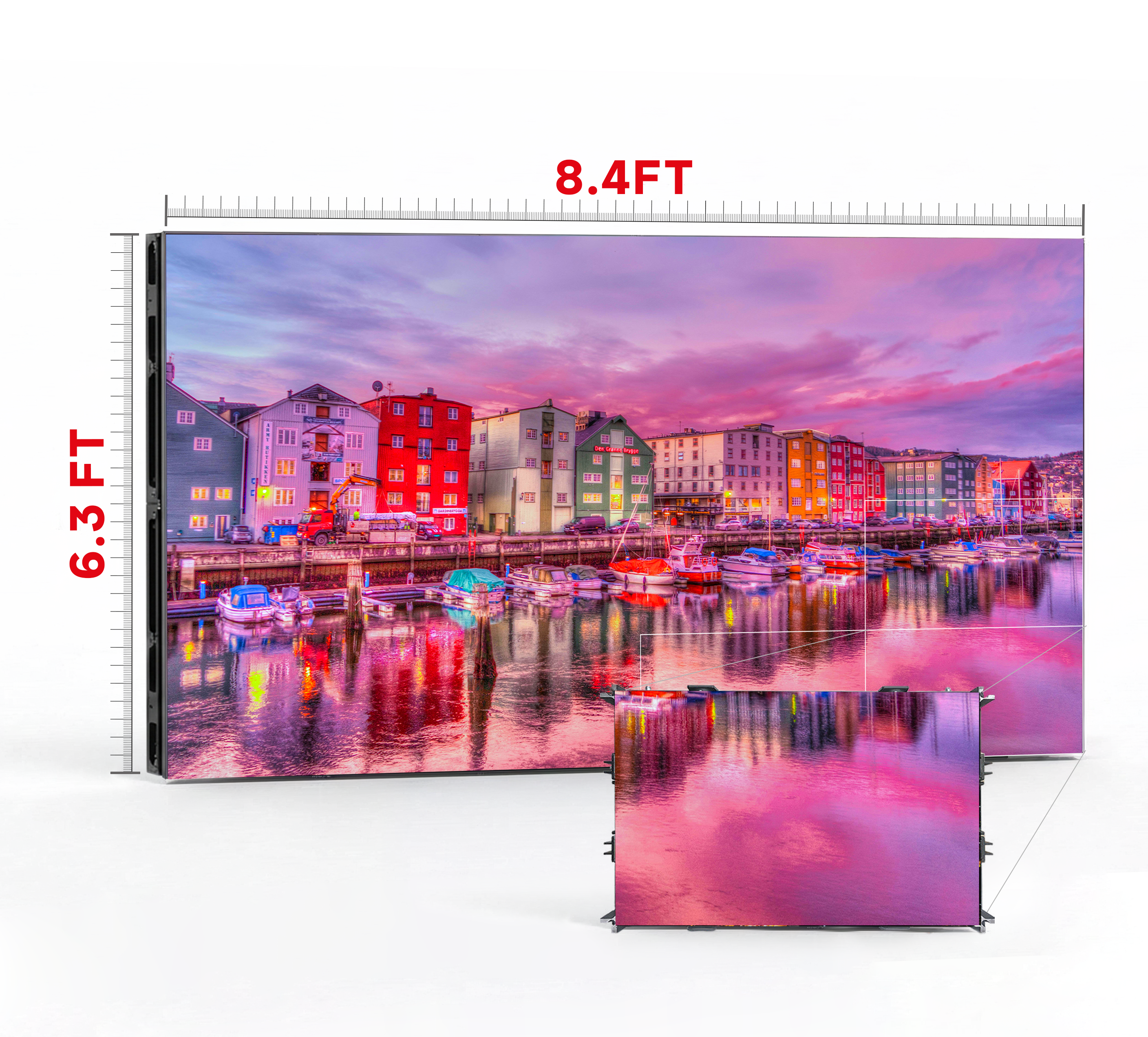 LED VIDEO WALL 8.4′ x 6.3′ P1.53 INDOOR 640x480