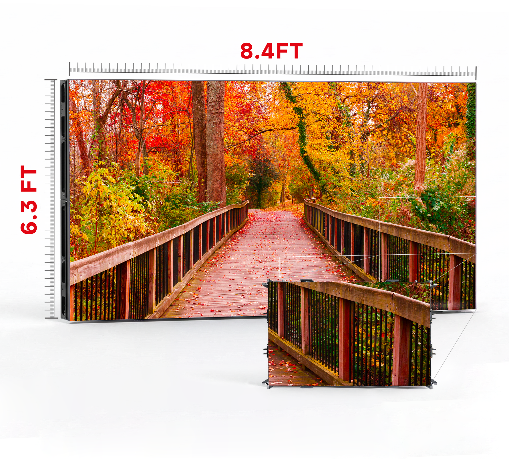 LED VIDEO WALL 8.4′ x 6.3′ P1.99 INDOOR 640x480