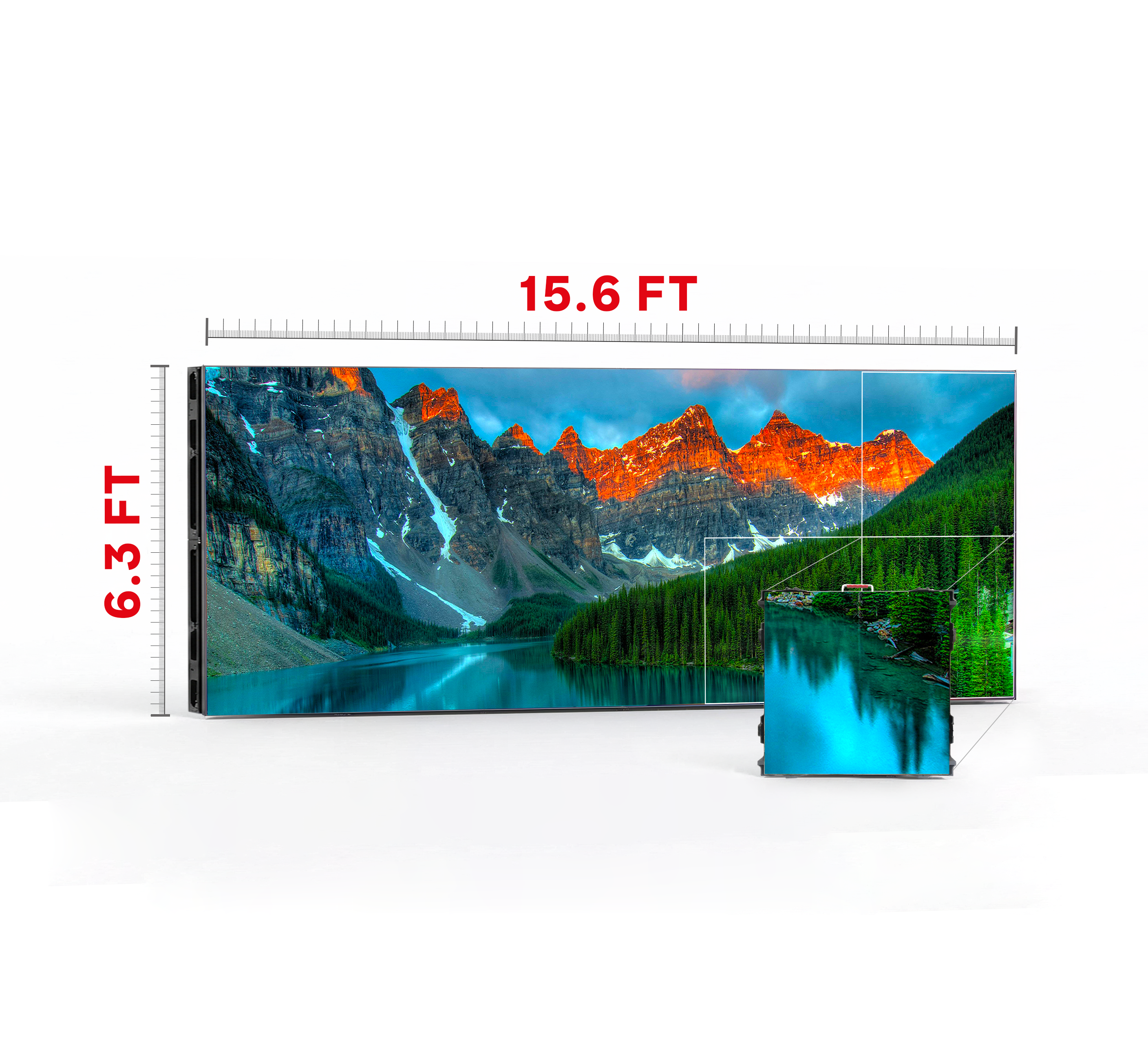 LED VIDEO WALL 15.6′ x 6.3′ P3.07 INDOOR 960x960