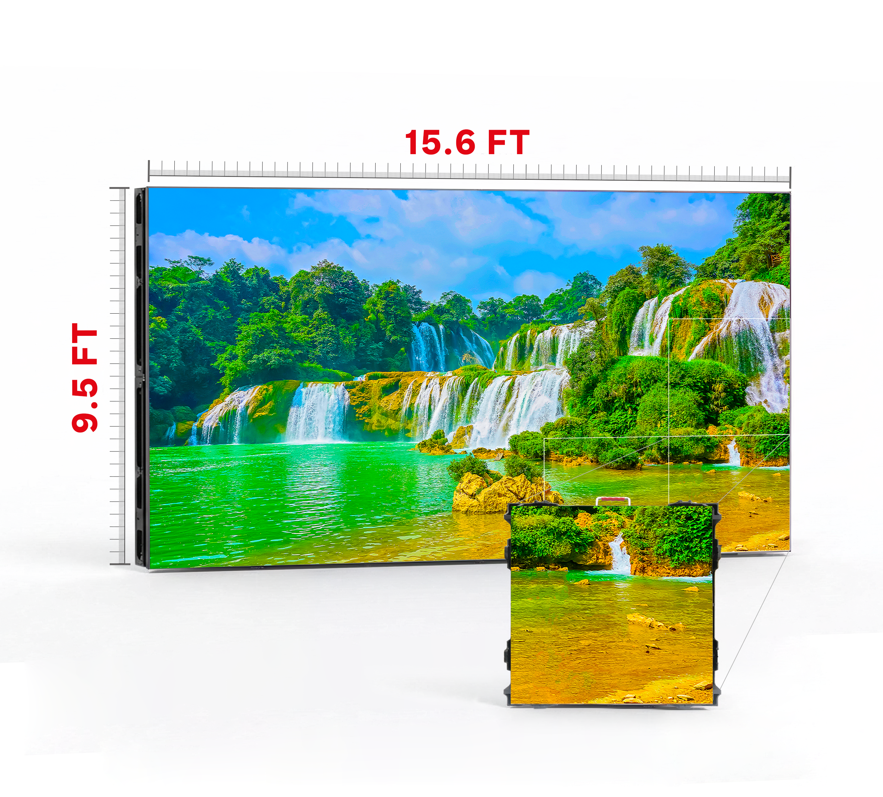 LED VIDEO WALL 15.6′ x 9.5′ P4 INDOOR 960x960