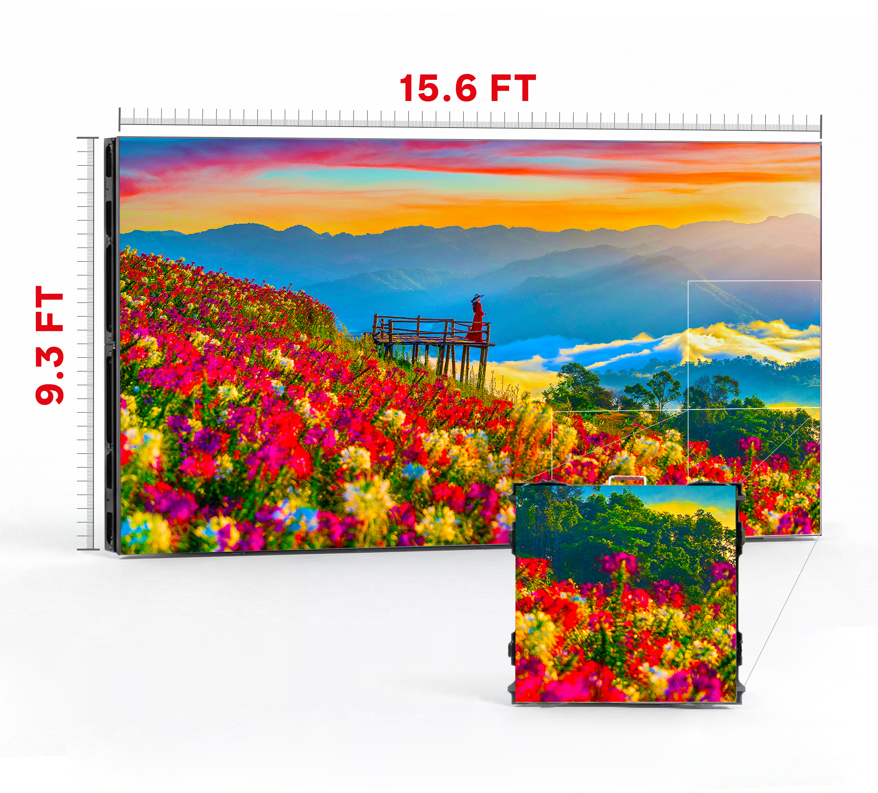 LED VIDEO WALL 15.6′ x 9.5′ P2.5 INDOOR 960x960