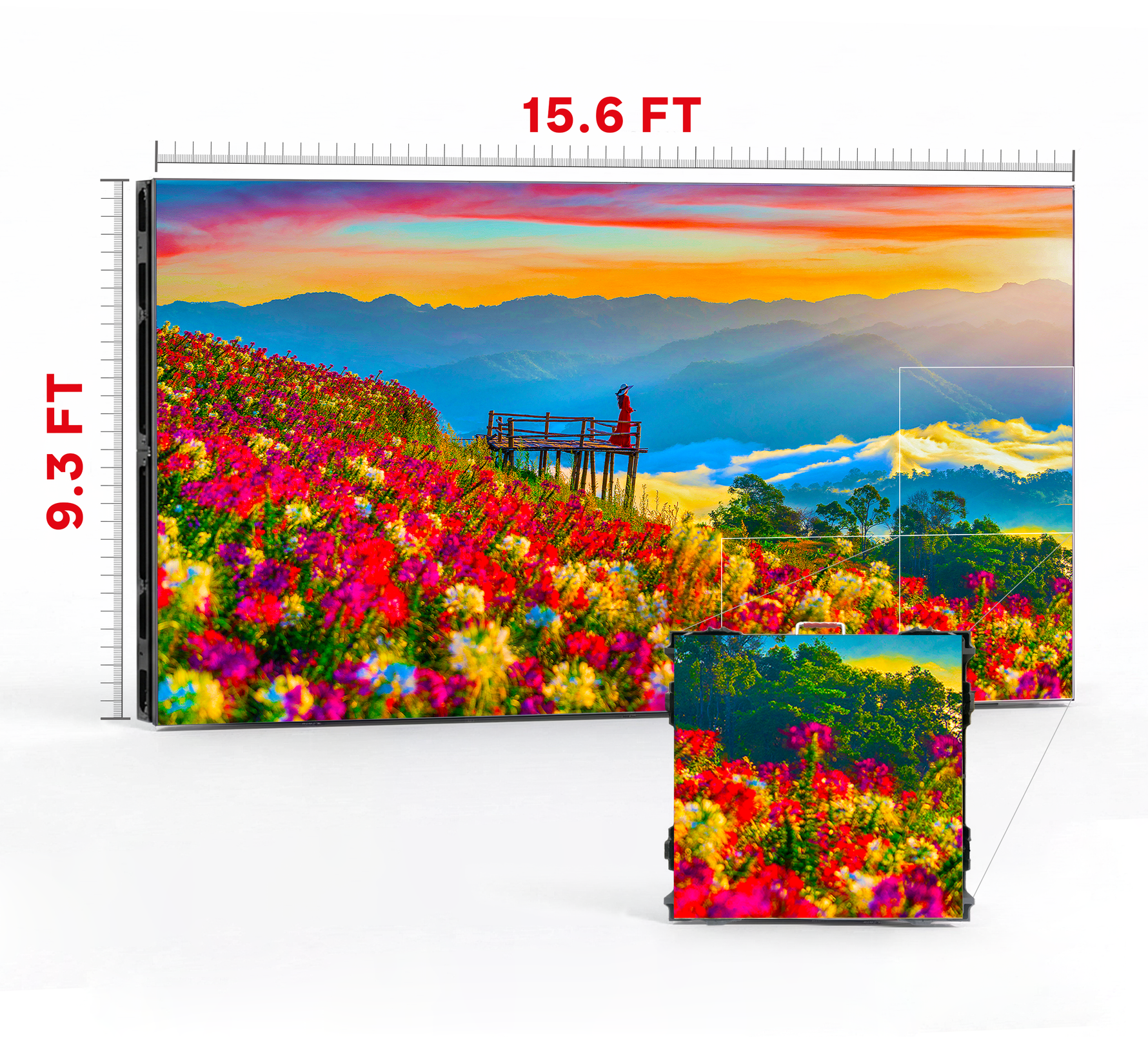 LED VIDEO WALL 15.6′ x 9.5′ P2.5 INDOOR 960x960