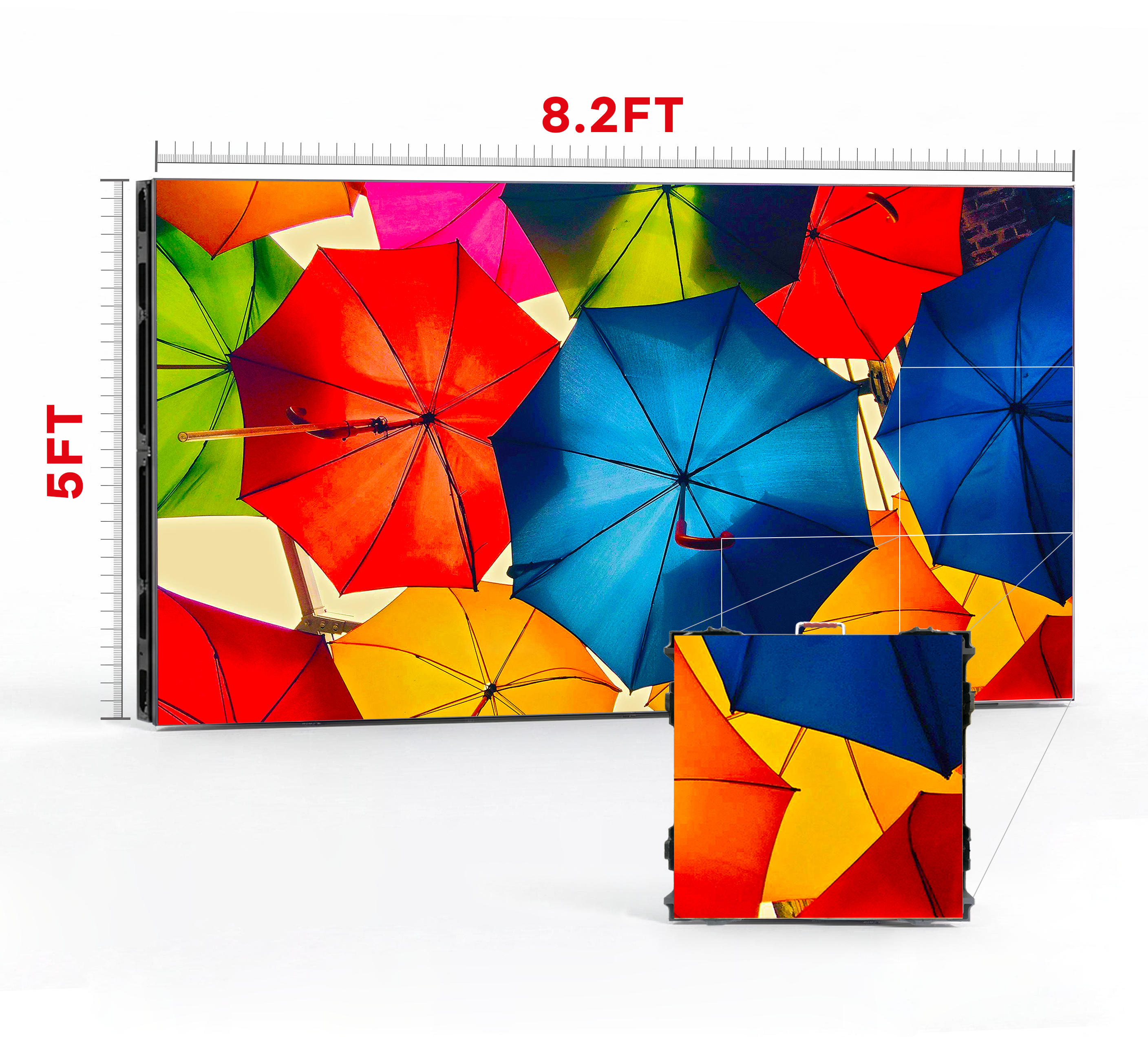 LED VIDEO WALL 8.2′ x 5′ P2.5 INDOOR 500x500