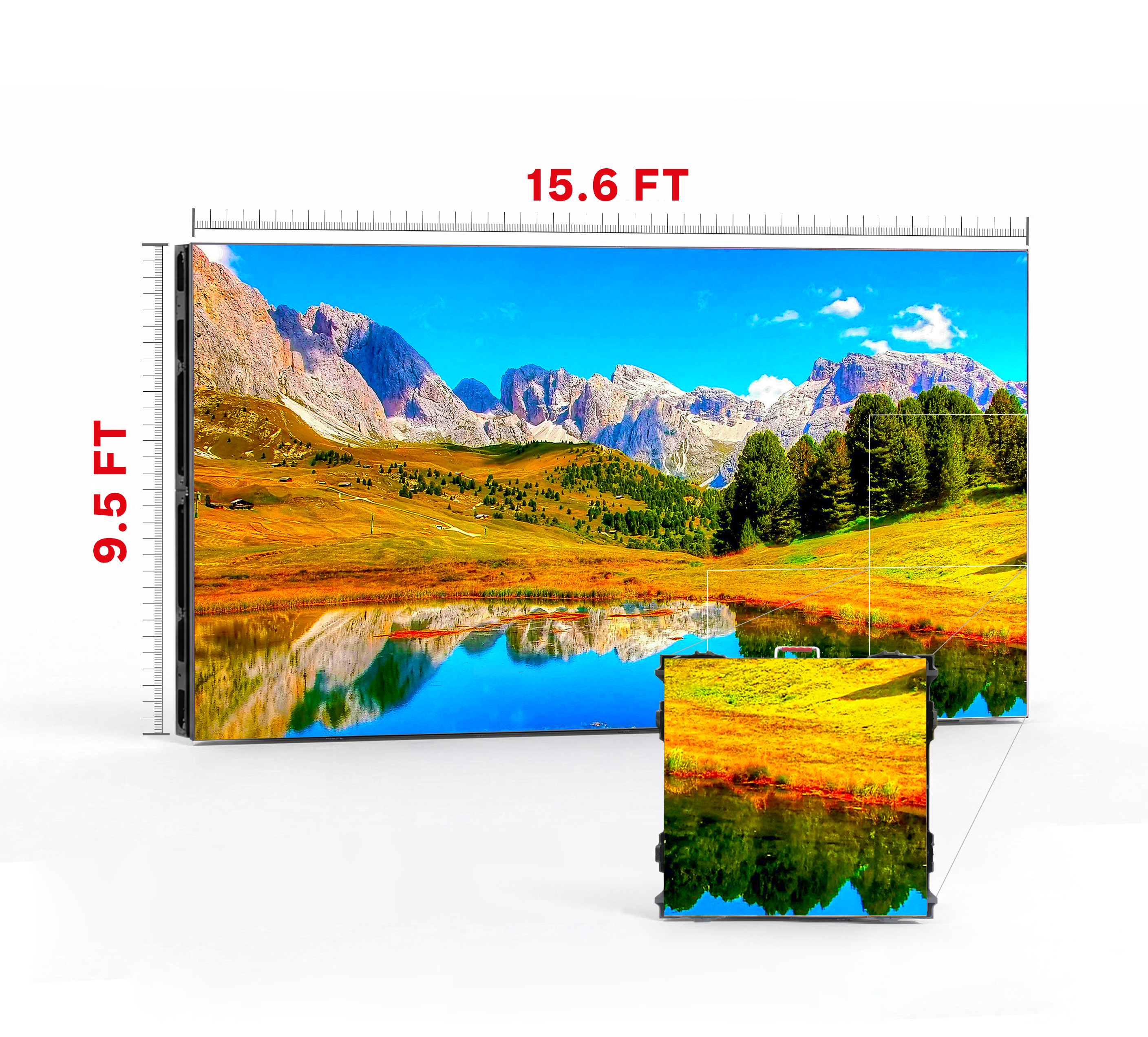 LED VIDEO WALL 15.6′ x 9.5′ P3.07 INDOOR 960x960