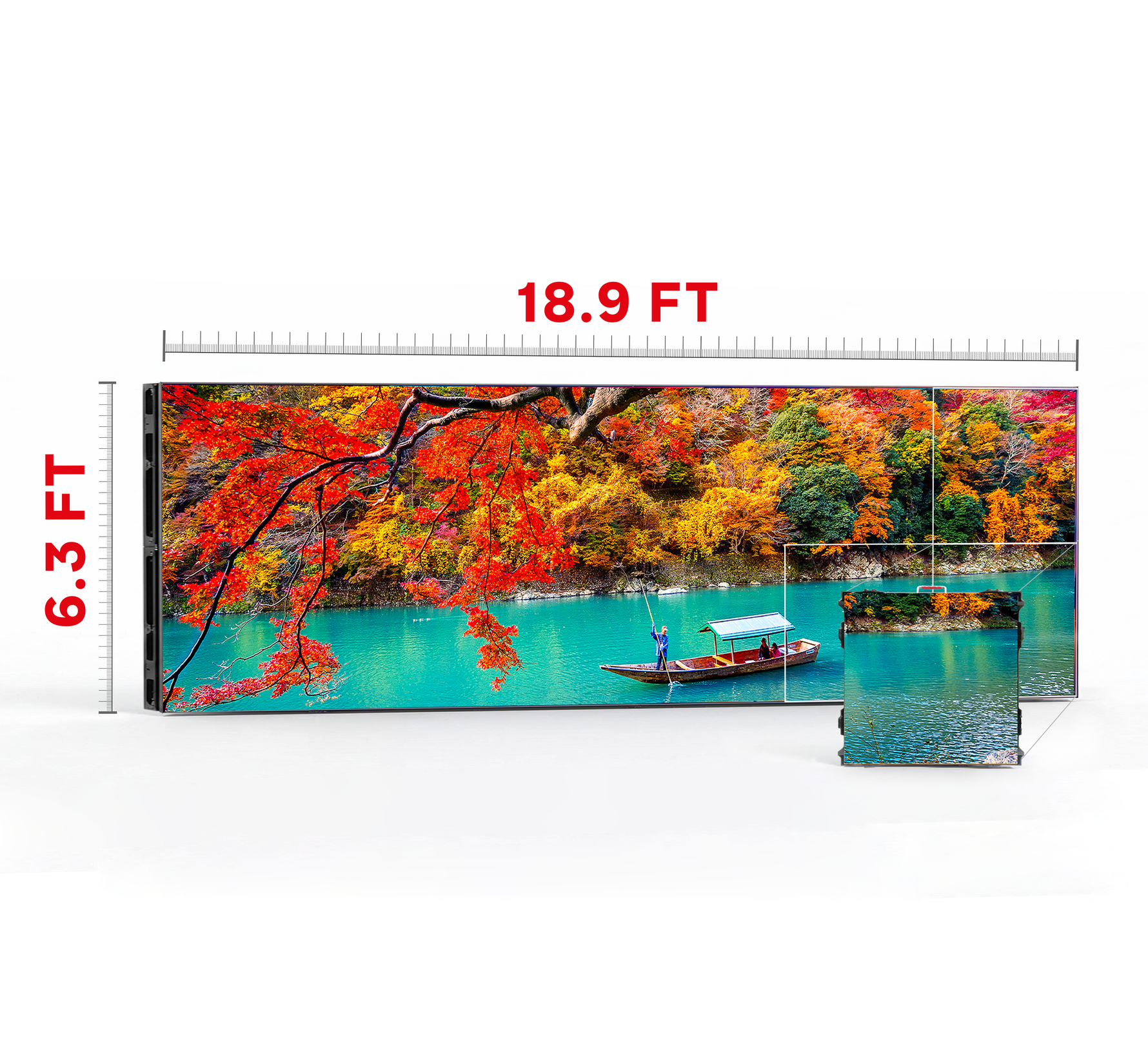 LED VIDEO WALL 18.9′ x 6.3′ P2.5 INDOOR 960x960