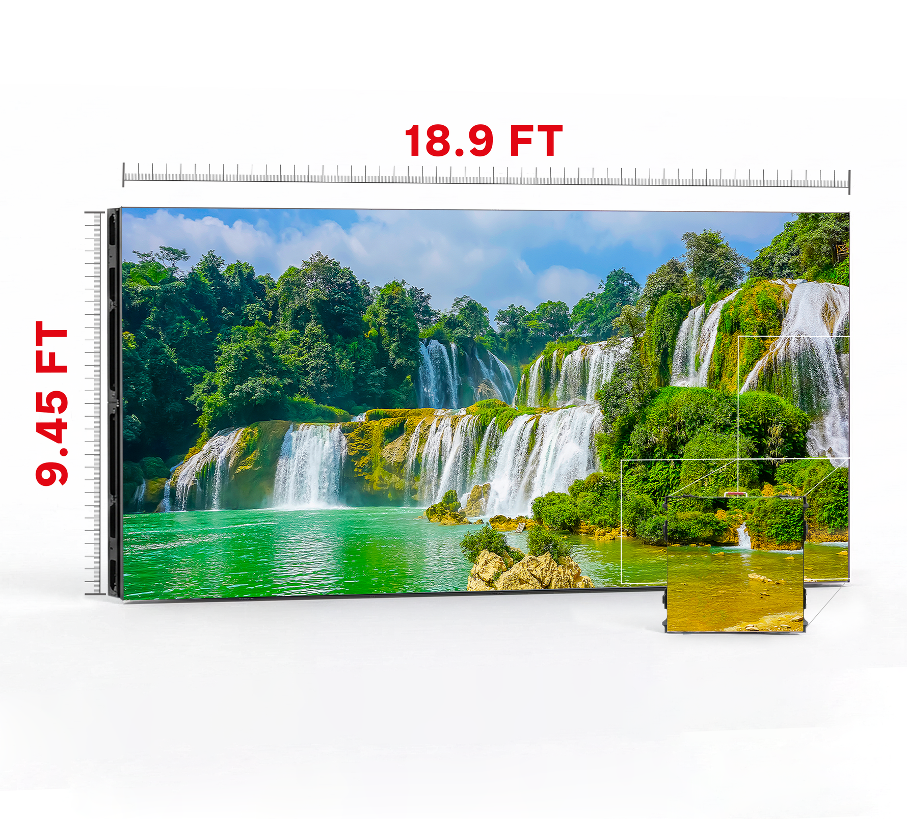 LED VIDEO WALL 18.9′ x 9.45′ P2.5 INDOOR 960x960