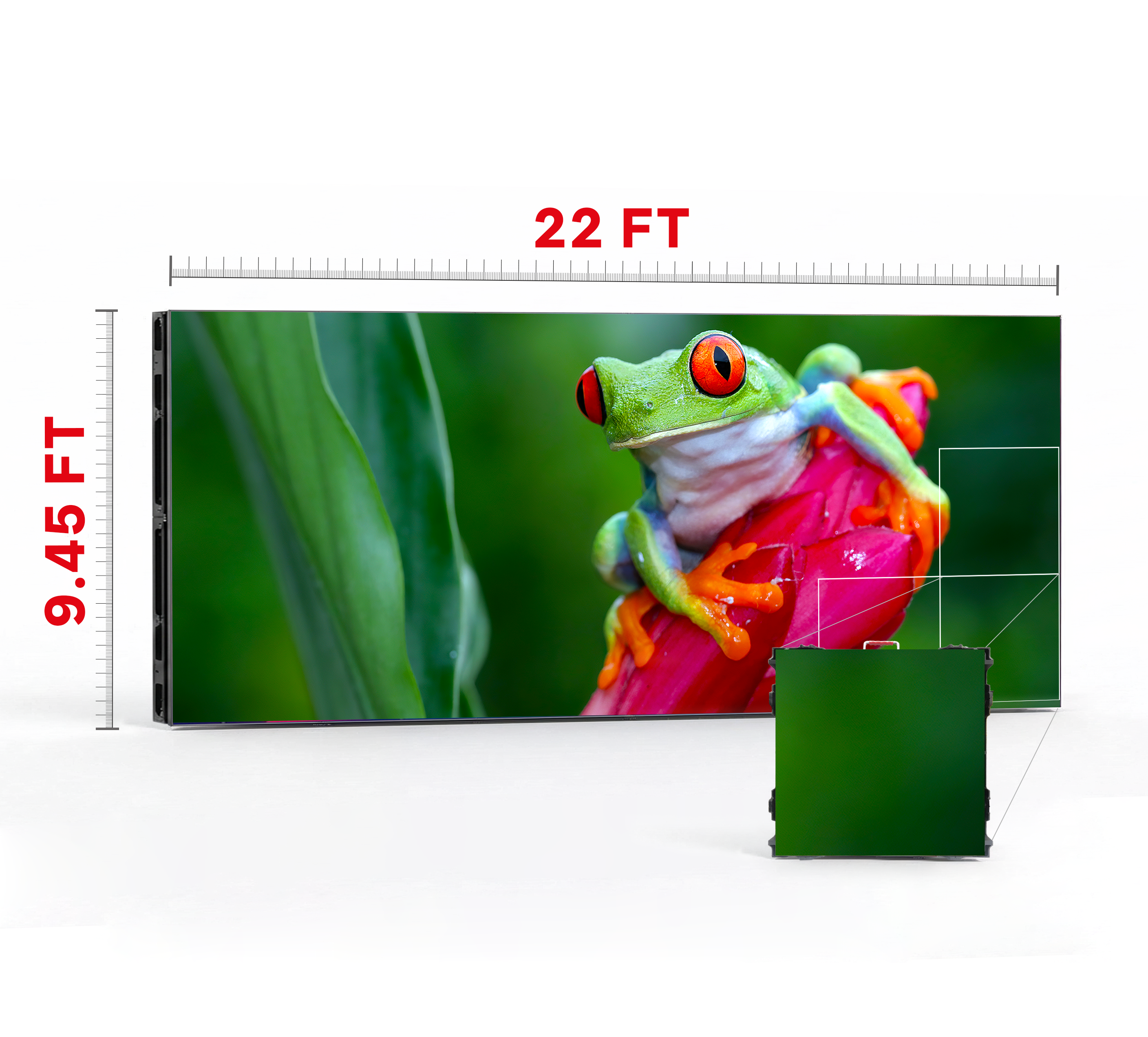 LED VIDEO WALL 22′ x 9.45′ P2.5 INDOOR 960x960