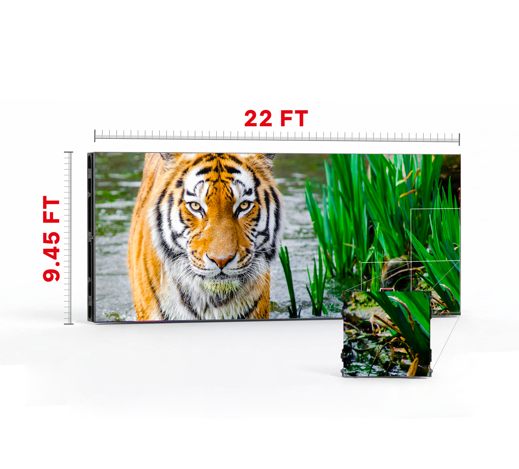 LED VIDEO WALL 22′ x 9.45′ P4 INDOOR 960x960