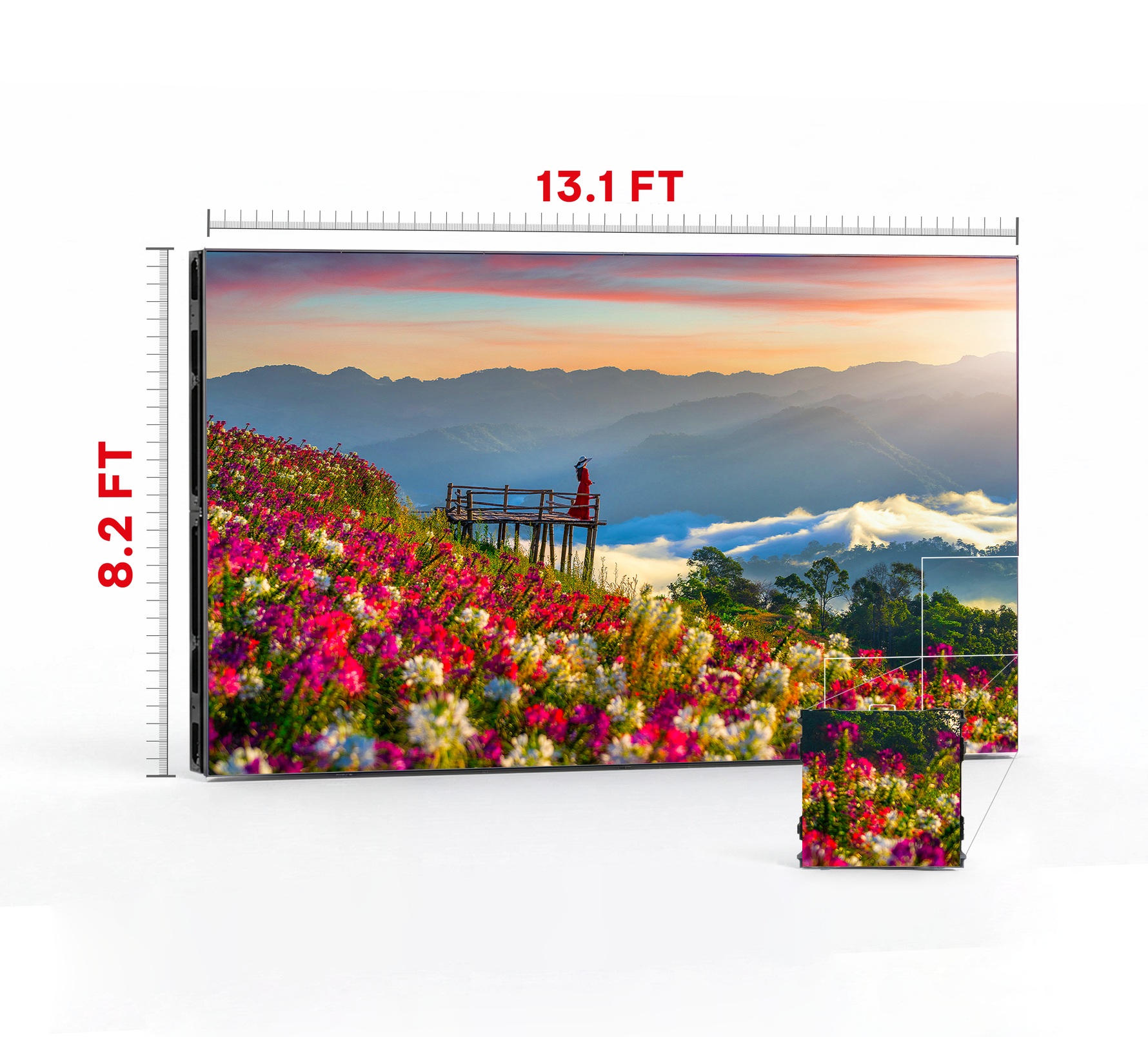 LED VIDEO WALL 13.1′ x 8.2′ P3.91 INDOOR 500x500