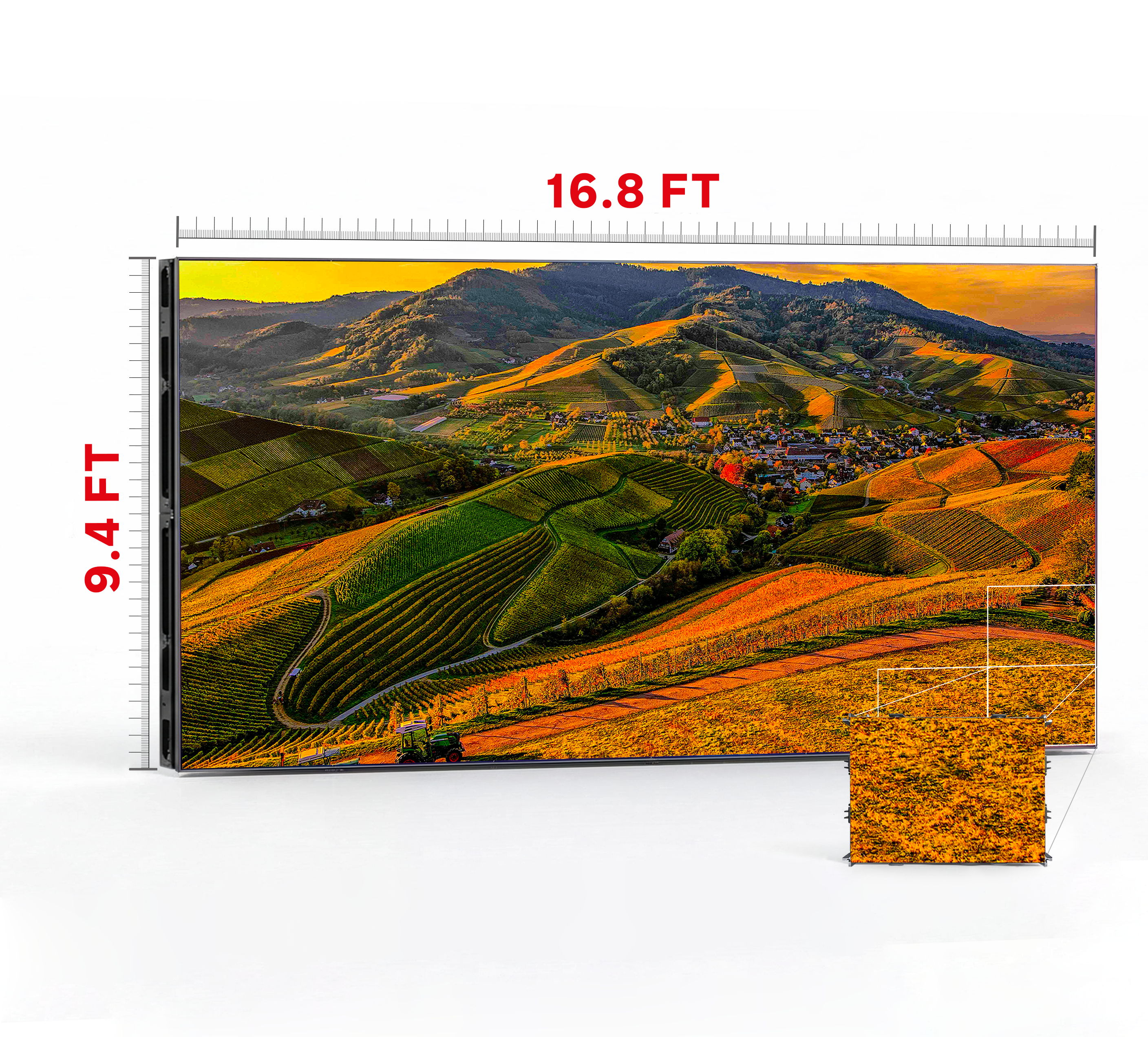 LED VIDEO WALL 16.8′ x 9.4′ P1.53 INDOOR 640x480
