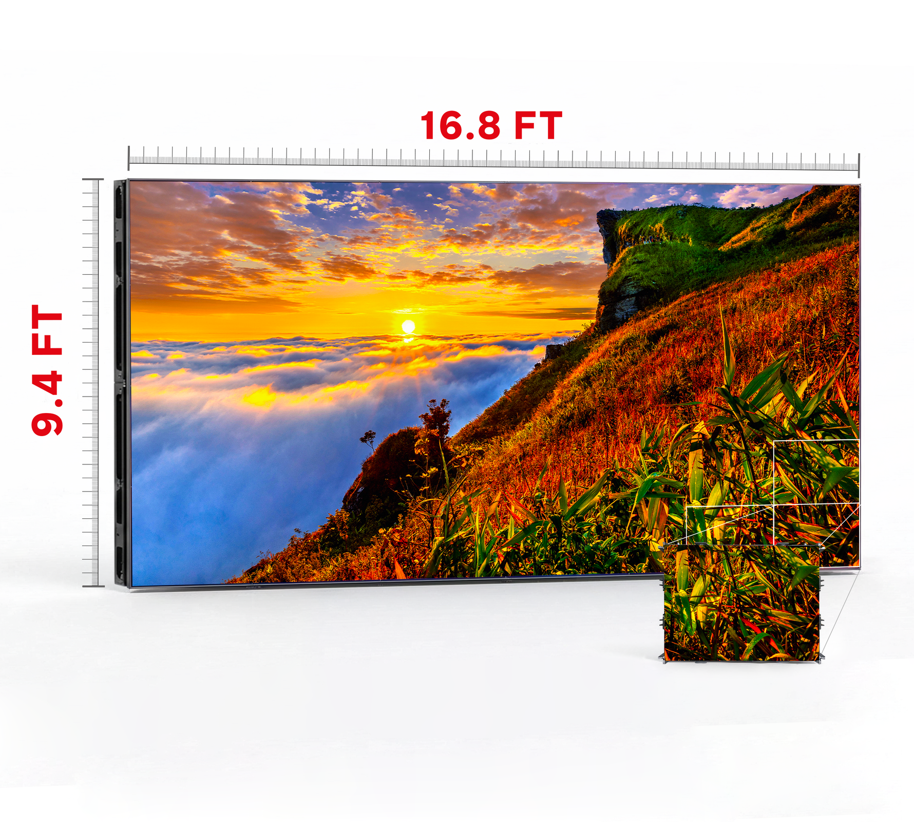 LED VIDEO WALL 16.8′ x 9.4′ P1.99 INDOOR 640x480