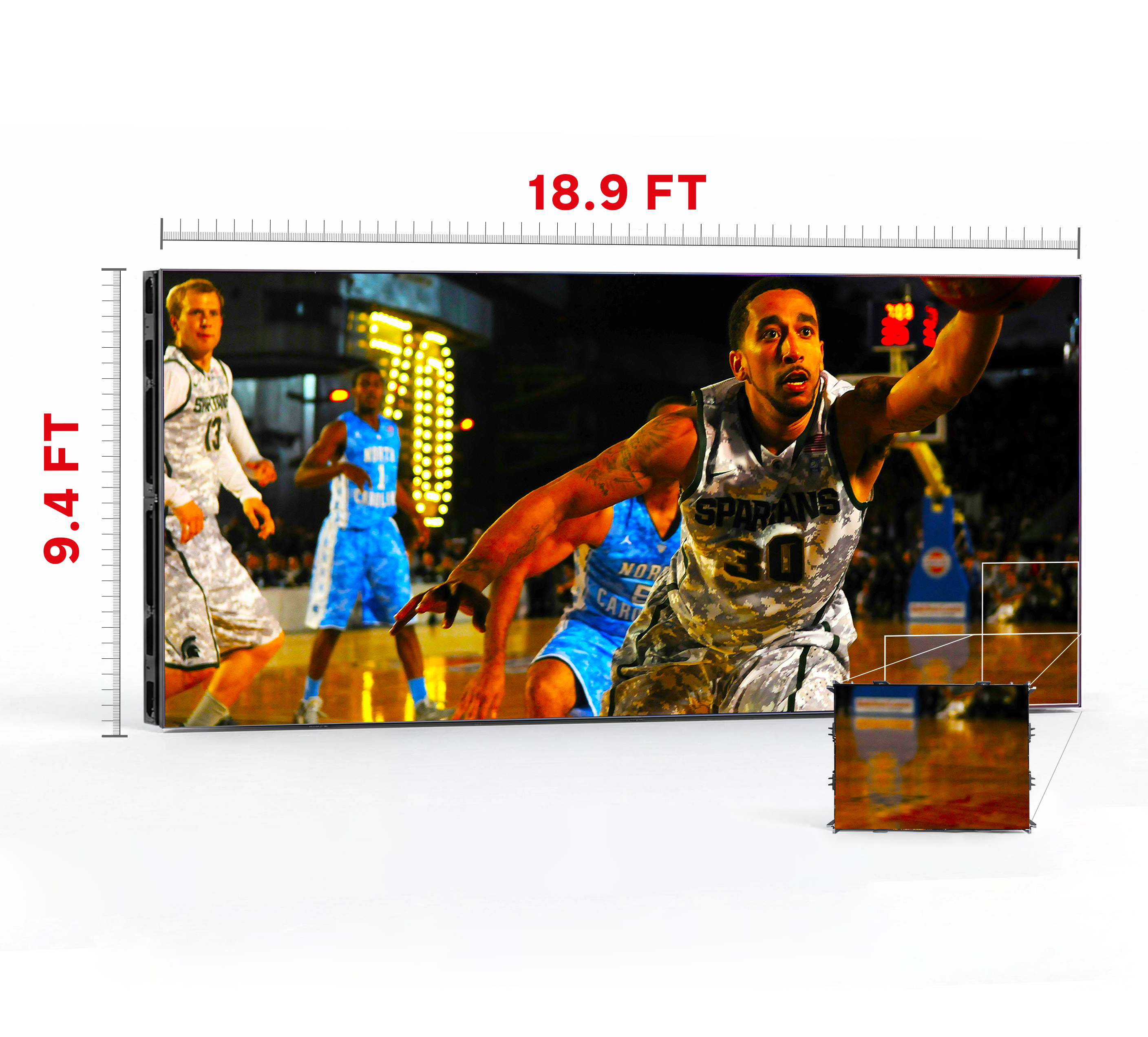 LED VIDEO WALL 18.9′ x 9.4′ P1.99 INDOOR 640x480